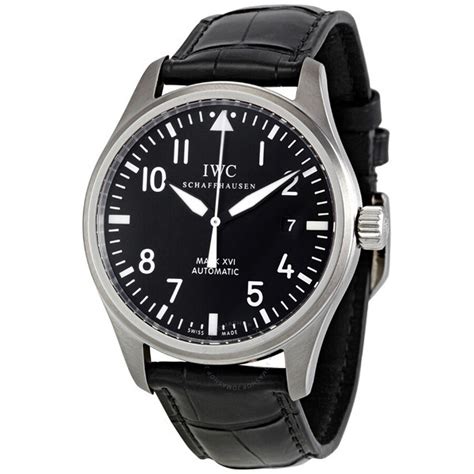 iwc classic pilot mark xvi steel black mens watch|IWC mark xviii vs xx.